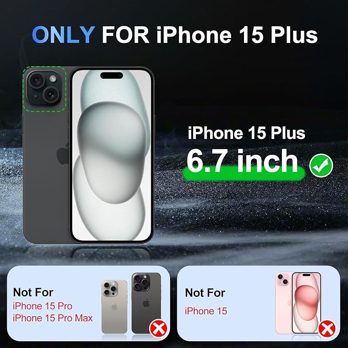 Beasyjoy for iPhone 15 Plus Case Waterproof, Metal Heavy Duty Full Body Protective Case with Built-in Screen Protector, Military Grade Shockproof Dustproof Defender Case for iPhone 15 Plus 6.7", Red
