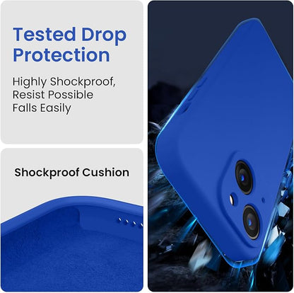 FireNova Designed for iPhone 15 Case, Silicone Upgraded [Camera Protection] Phone Case, Soft Anti-Scratch Microfiber Lining Inside, 6.1 inch, Klein Blue