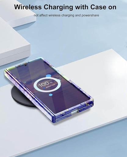 Btscase for Samsung Galaxy Z Fold 8 Ultra Case,Built in Front Screen Protector,[Compatible with MagSafe] Marble Hard PC Slim Shockproof Full Body Drop Protective Case for Z Fold 8 Ultra, Violet