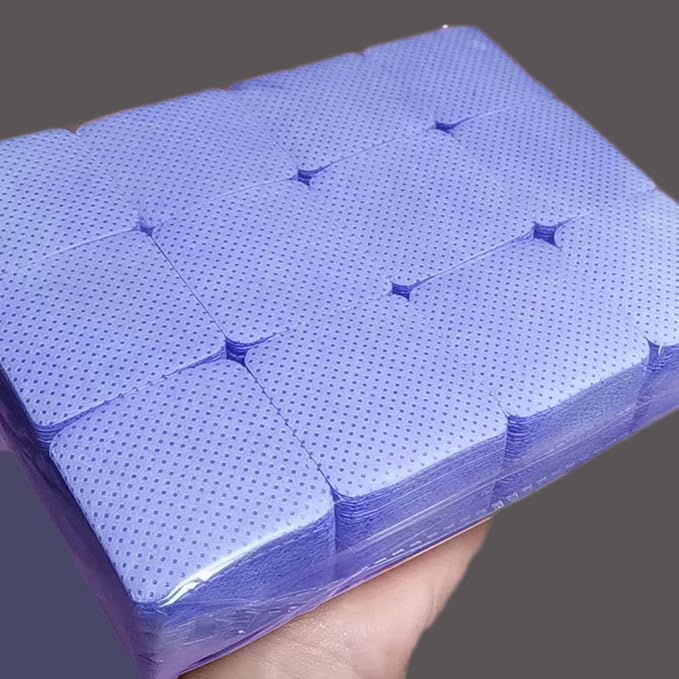 1200 PCS Lint Free Nail Wipes, Nail Polish Remover Pads Wipes, Lint Free Cotton Pads Wipes Non-woven Fabric Lash Glue Wipes, Soft Gel Nail Wipes Eyelash Extension Glue Wipes, Lash Glue Cleaning Pads