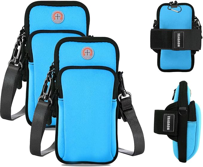 2Pack Phone Holder for Running Armband,Cell Phone Purse Crossbody for Women Men Kids,iPhone 11 12 13 14 15 16e 16 17 Pro Max Xs Xr X Plus SE Mini Galaxy Ultra Note Pouch Exercise Arm Band Bag