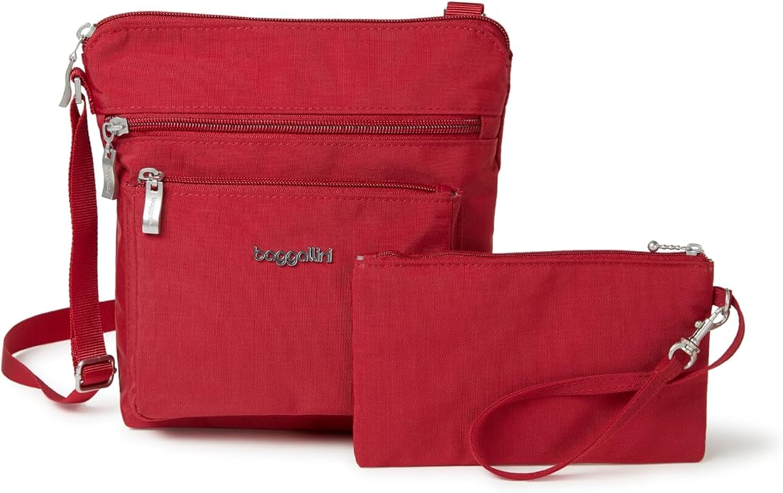 Baggallini Pocket Crossbody Bags for Women 8x8 Small Lightweight Durable Water-resistant Travel Purse W/Rfid