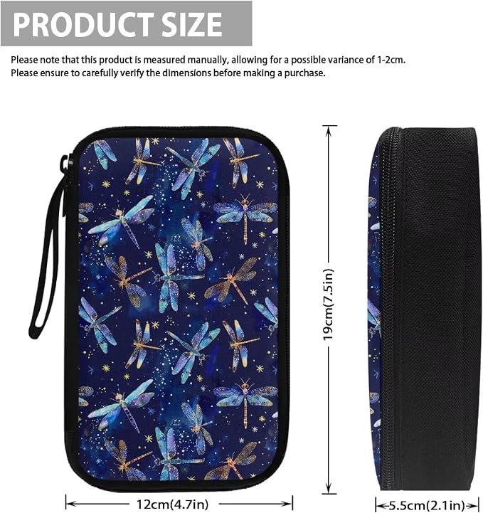 Galaxy Dragonfly Print Cable Organiser Bag, Electronic Accessories Bag for Travel, Waterproof Cord Storage Organizer for Hard Drives, Cables, Chargers, Power Bank