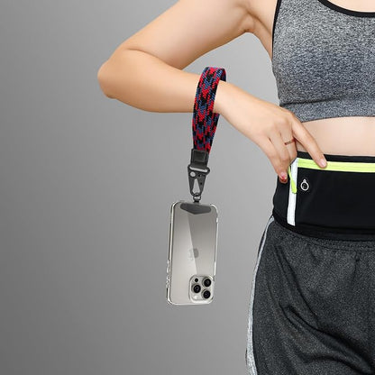 Stretchy Wristlet Keychain, Wrist Lanyard Strap Key Chain Holder to Hold Keys Wallet Phone ID Badge for Men Women