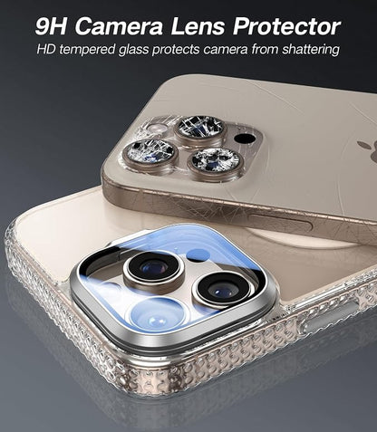 [Upgraded] for iPhone 16 Pro Case with Camera Cover Stand [Fit for MagSafe][9H Camera Lens Protector] Mil-Grade Protection Transparent Magnetic iPhone 16 Pro Phone Case, Clear
