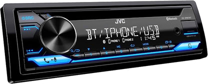 JVC KD-SR87BT Bluetooth CD Car Stereo with USB Port – AM/FM Radio, MP3 Player, High Contrast LCD, Detachable Face Plate – Single DIN – 13-Band EQ