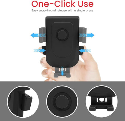 Baby Stroller Phone Holder, Bike Phone Holder, Shopping Cart, Motorcycle Phone Mount, Golf Cart, Push Cart, Treadmill, Universal- iPhone, Cell Phone Clamp (Black)