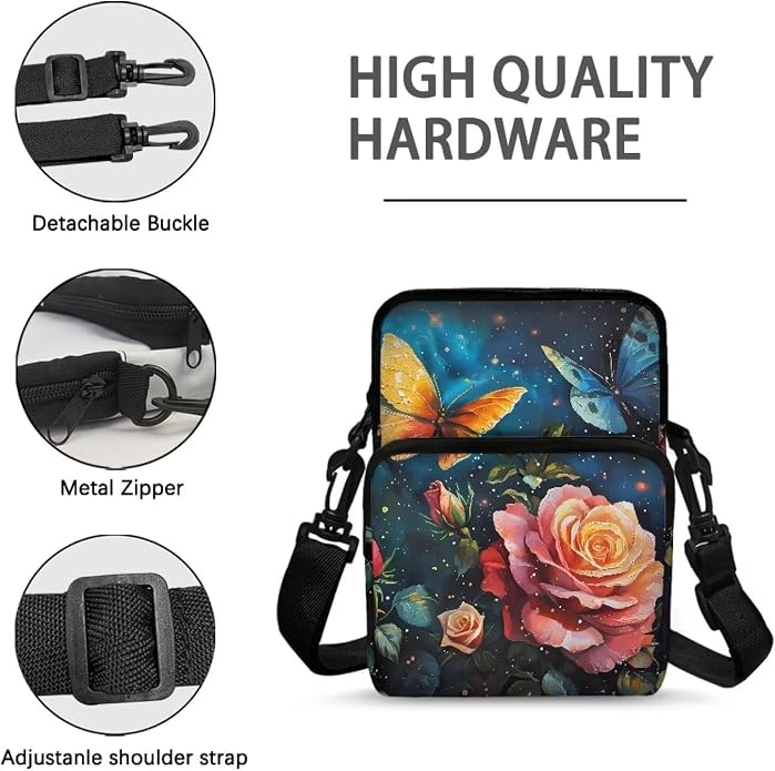 Men's Crossbody Bag, Small Cell Phone Wallet, Women's Shoulder Handbag, Travel Gym Bag