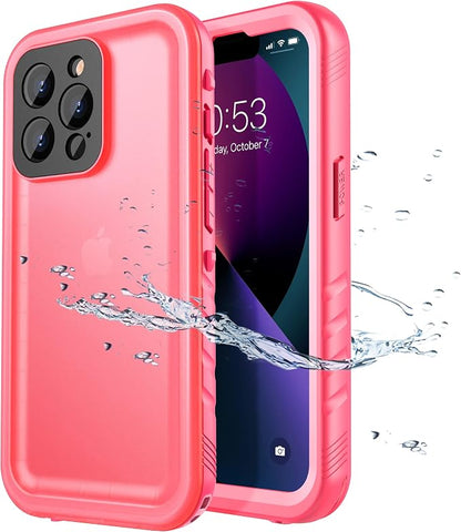 SPORTLINK for iPhone 13 Pro Waterproof Case - Full Body Shockproof Dustproof Phone Screen Protector Rugged Waterproof Case for iPhone 13 Pro 6.1 Inches Pink