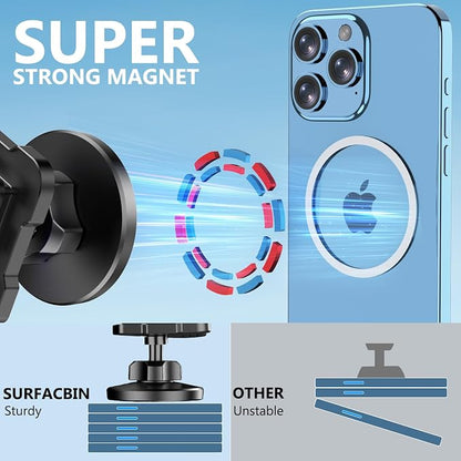 CNC Magnetic Truck Air Vent Phone Holder, Metal Phone Mount Cradles for F150, Compatible with Ford F150 2021-2026 & Super Duty F250 F350 F450 2021-2025 and Most Cellphones
