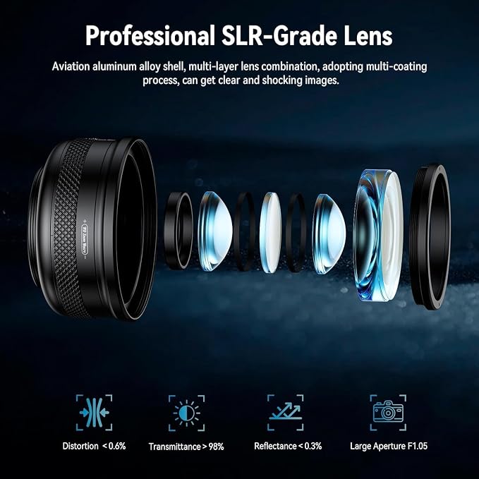 Macro Lens Kit for Smartphone, 10-20X Micro Phone Lens with Universal Lens Clip, HD Magnifier Photography Lens for iPhone Android Phone (Fits for Almost All Phone), Phone Macro Lens Attachment