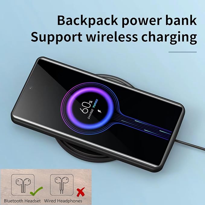 10000mAh Wireless Charging Case for Google Pixel 8, High Capacity Portable Rechargeable Battery Case Qi Wireless Charging Pixel 8 Extended Battery Charger Cover for Google Pixel 8A Black