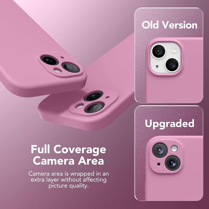 Magnetic for iPhone 15 Plus Case, Compatible with MagSafe, [Full Camera Protection][Screen Protector] Silicone Shockproof Protective Phone Case for iPhone 15 Plus 6.7", Blackcurrant