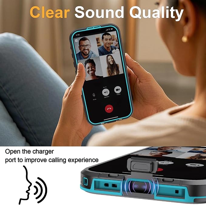 Beasyjoy for iPhone 17 Pro Max Case Waterproof, Built-in Screen Protector & Full Body Protection, Heavy Duty Rugged Military Shockproof Dustproof Case for Outdoor, Compatible with MagSafe, 6.9" Blue