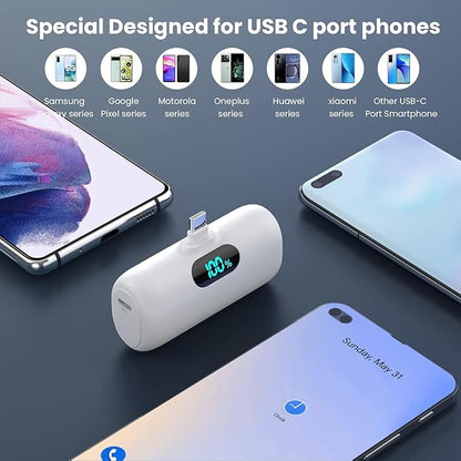 [2 Pack]Small Portable Charger for iPhone 17/16/15 Series,5500mAh 3A PD USB C Power Bank, Mini Travel Essentials Battery Pack for iPhone 17/17 Pro/16/16 Plus/16 Pro/15 Pro Max,Samsung,Android/LG etc