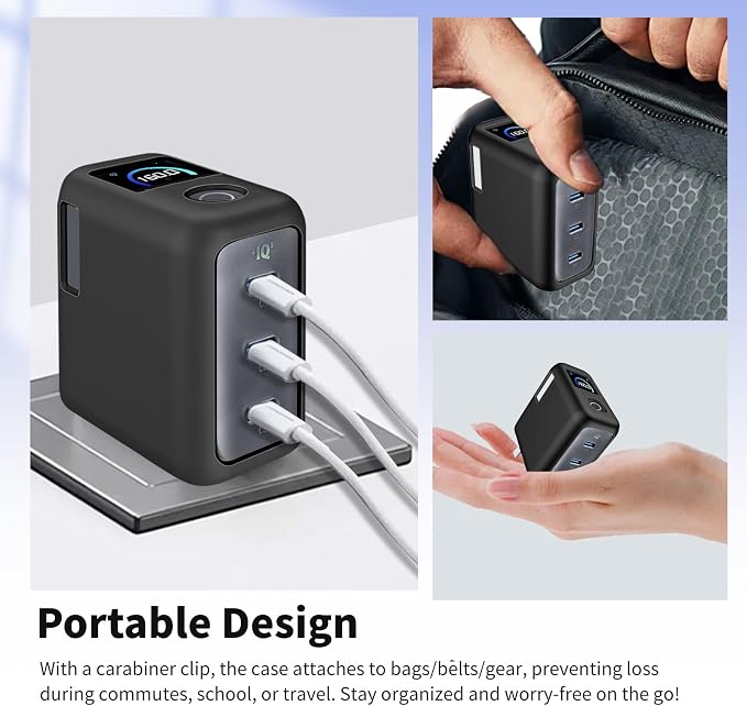 for Anker Prime 160W Charger Case [Black] – Soft Silicone Protective Cover with Shockproof Dustproof Sleeve + 2 Screen Protectors for Anker Prime 160W 3-Port Compact Dynamic Charger