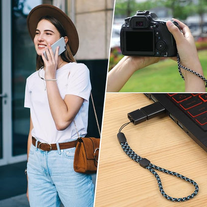 FrgKbTm Hand Wrist Strap Lanyard, Adjustable Nylon Colorful for Mobile Phone, Camara, USB Flash Drive, ID Name Tag Badge
