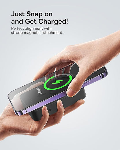Baseus Magsafe Battery Pack 20000mAh Wireless Portable Charger,PD 20W USB C Fast Charging Battery Pack, Compatible with iPhone 17/16/15/14/13/12 Series, Black