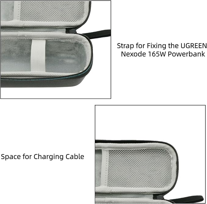 EVA Carry Case for UGREENs Nexode Power Bank 20000mAh 165W, Drop-Proof & Wear-Resistant with Hand Rope Hard Case
