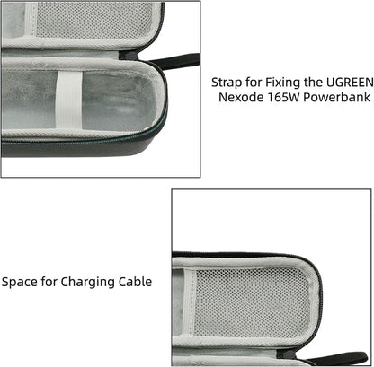 EVA Carry Case for UGREENs Nexode Power Bank 20000mAh 165W, Drop-Proof & Wear-Resistant with Hand Rope Hard Case