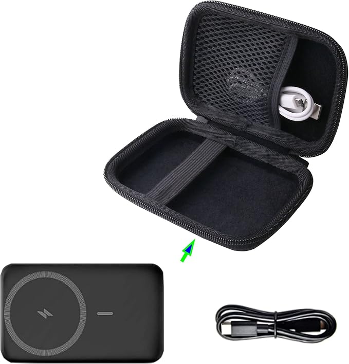 WERJIA Travel Hard Case for Anker MagGo Power Bank 10K/ Ultra-Slim 10,000mAh Magnetic Battery Pack，for Anker A1654/A1664-Case Only