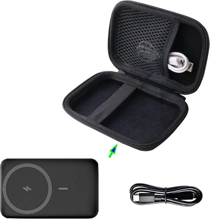 WERJIA Travel Hard Case for Anker MagGo Power Bank 10K/ Ultra-Slim 10,000mAh Magnetic Battery Pack，for Anker A1654/A1664-Case Only