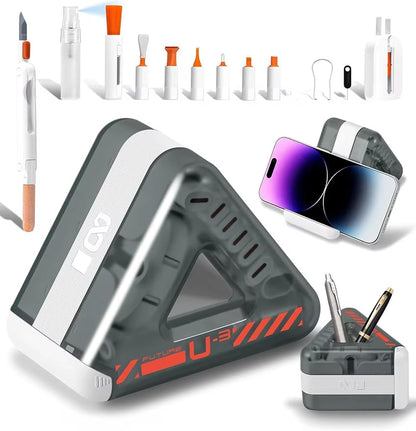 Laptop, Phone, and Electronics Cleaning Kit with Spray, Microfiber Cloth, Brush, 21 Tools (Triangle)