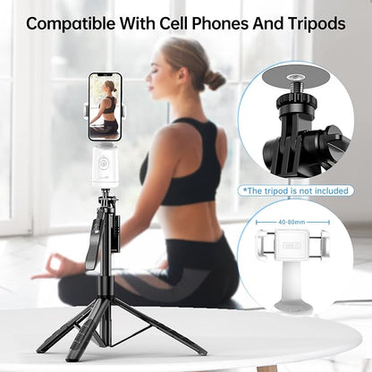 Auto Tracking Phone Holder, Auto Face Tracking Tripod, Portable All-in-one Smart Selfie Stick 360 Rotation Fast Face & Object Tracking Cameraman Robot Mount for Phone Video Vlog Live Streaming(White)
