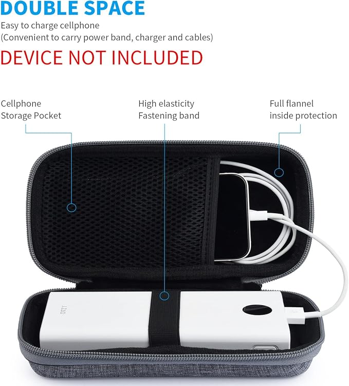 Skynew Power Bank Case for INIU 20000mAh Power Bank, Portable Charger Case for Durecopow 20000mAh Solar Power Bank and iMuto 30000mAh Power Bank with Carabiner