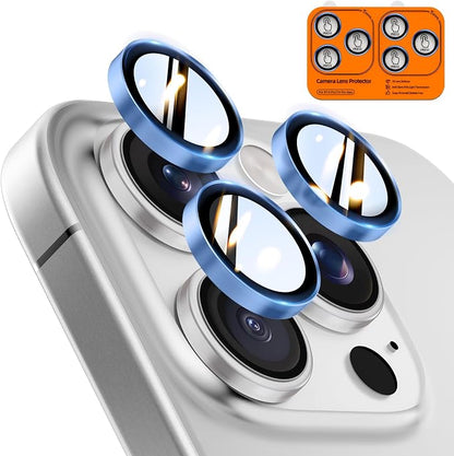 TOCOL for iPhone 14 Pro Max Camera Lens Protector/iPhone 14 Pro Camera Lens Protector Tempered Glass HD Individual Scratch Resistant Cover Accessories Case Friendly 2 Pack（Light Blue）
