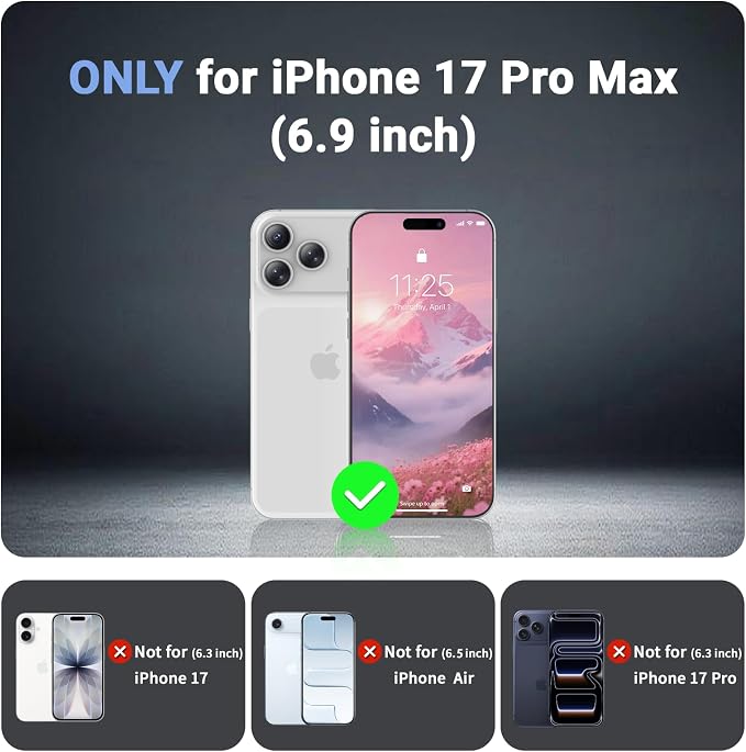 jaroco Magnetic for iPhone 17 Pro Max Case, [Compatible with MagSafe][Military Grade Drop Protection][Heavy Duty Protection][Non-Slip][Shockproof] 2-Layer Durable Bumper Phone Case 6.9''-Rose