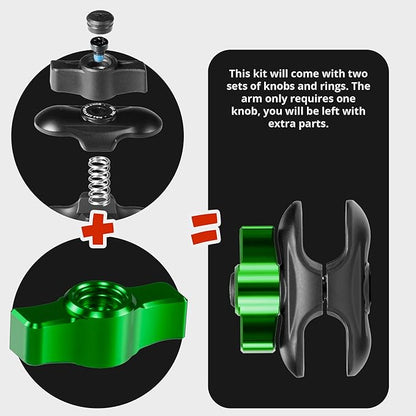 Tackform Link Vent Phone Mount Compatible with 2016-2023 Toyota Tacoma and 2014-2021 Toyota Tundra | Aluminum | Zero Slip, Anti-Scratch | Universal Holder Compatible with iPhone, Galaxy, More | Green