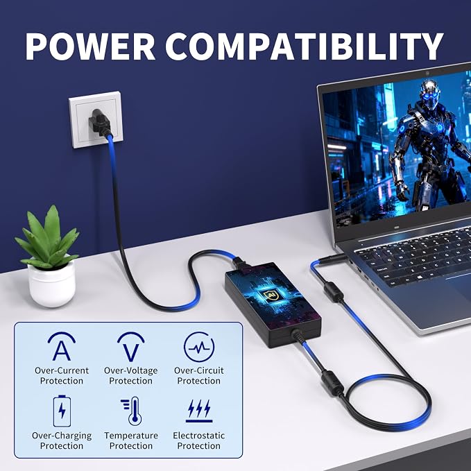 19.5V 9.23A 180W for Dell Alienware Laptop Charger Replacement Compatible with G3 G5 G7 R1 R2 Precision 7710 7730 7540 Gaming Laptop Power Adapter-7.4 * 5.0MM