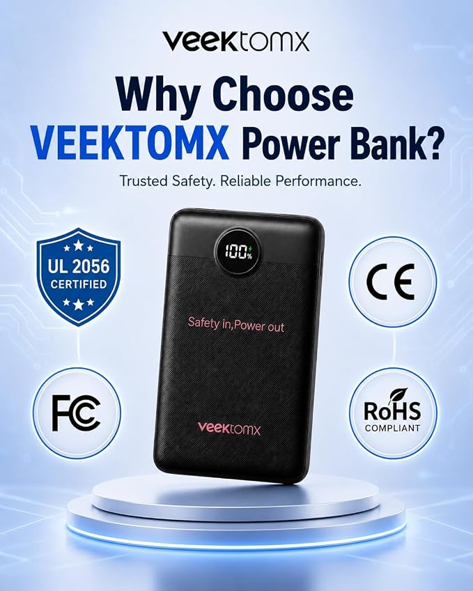 Portable Charger 10000mAh, Ultra Slim Power Bank Fast Charging with Attached USB C Cable, Travel Essential Phone Power Bank Battery Pack for iPhone 17/16/15/14 Samsung S25 Google etc