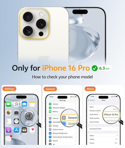 FNTCASE for iPhone 16 Pro Case: [Compatible with Magsafe] Translucent Matte Magnetic Phone Cover - Military Grade Drop Protection Shockproof Protective Cases - Gray