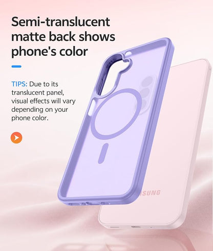 FNTCASE for Galaxy A27 5G Phone Case, Fit for Magsafe, Screen Protector | Translucent Matte, 14FT Military Grade Drop Protection, Slim Shockproof Protective, for Samsung A 27 4G Cover, Light Purple