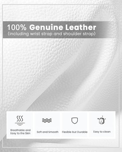 befen Genuine Leather Wristlet Clutch Wallet Purses Small Crossbody Bags for Women with RFID Blocking Card Slots