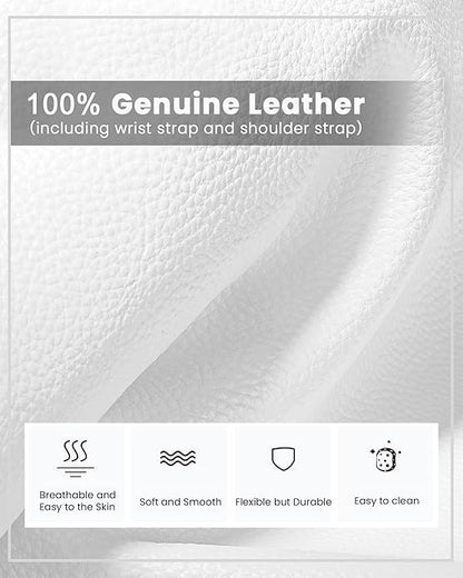 befen Genuine Leather Wristlet Clutch Wallet Purses Small Crossbody Bags for Women with RFID Blocking Card Slots