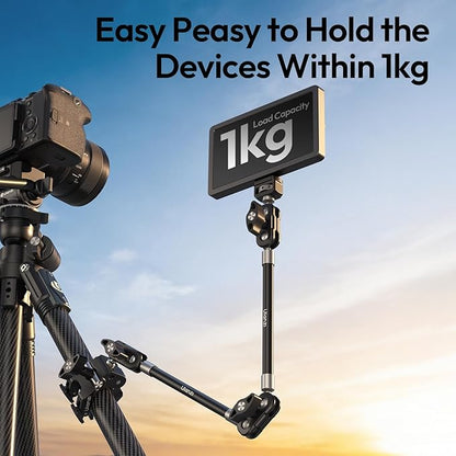 ULANZI 22'' CO78 Magic Arm w Desk C Clamp, Camera Mount Articulating Friction Arm w Super Clamp, 1/4" & ARRI Pins, Overhead Phone Mount Holder Stand, 1kg f Phone & Action Cam, Video Light