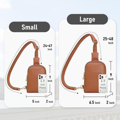 INICAT Small Sling Bag for Women Everyday & Travel Crossbody Bags Lightweight Cross Body Purses Vegan Leather