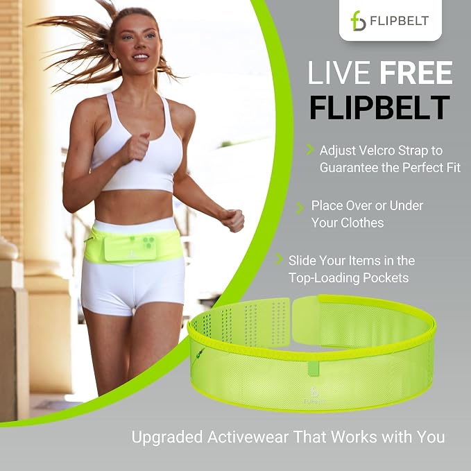 FlipBelt Air Adjustable - Neon Yellow - XSM