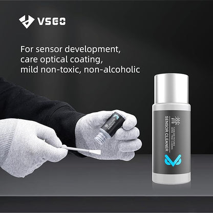 VSGO Digital Camera Cleaning Swab Sensor Cleaning Swabs with 10ml Sensor Cleaning Solution Dry CCD CMOS Clean Swab with Sensor Cleaner for Nikon Sony Canon DSLR Camera Clean (12mm (6pcs Sensor Swab))