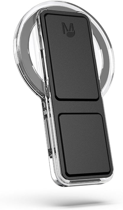 CLCKR for MagSafe Phone Grip for MagSafe Kickstand Compatible with Mag Safe Finger Loop for Mag Safe iPhone 17/16/15/14/13/12 Series, 3-in-1 Phone Ring Holder Strap for Samsung S25/S24/S23, Black