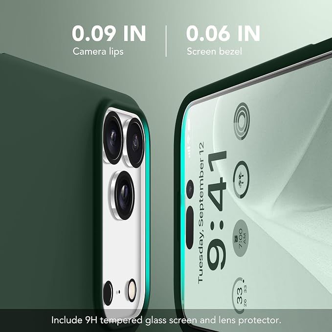 GONEZ Magnetic for iPhone 17 Pro Max Case, Compatible with MagSafe, [Screen Protector + Camera Lens Protector], Liquid Silicone Anti-Scratch Shockproof Protective Phone Case 6.9 inch, Army Green