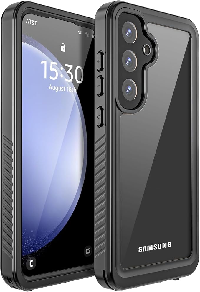 for Samsung Galaxy S23 FE Case, IP68 Waterproof Dustproof Case, [Built-in Screen Protector] Full Body Heavy Duty Rugged Phone Cover for Galaxy S23FE 6.4 inch Black