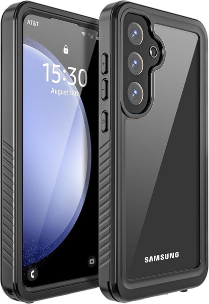 for Samsung Galaxy S23 FE Case, IP68 Waterproof Dustproof Case, [Built-in Screen Protector] Full Body Heavy Duty Rugged Phone Cover for Galaxy S23FE 6.4 inch Black