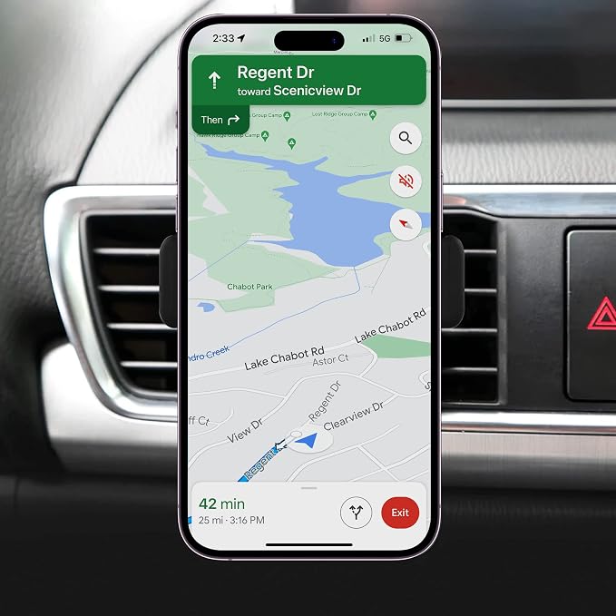 Kenu Airframe Ultra with Insta-Grip tech | Universal Smartphone Car Vent Mount Holder for All iPhone, Android, Pixel, Samsung, LG, Huawei, Xiaomi, Oppo, OnePlus, Black, Large to XL Phones