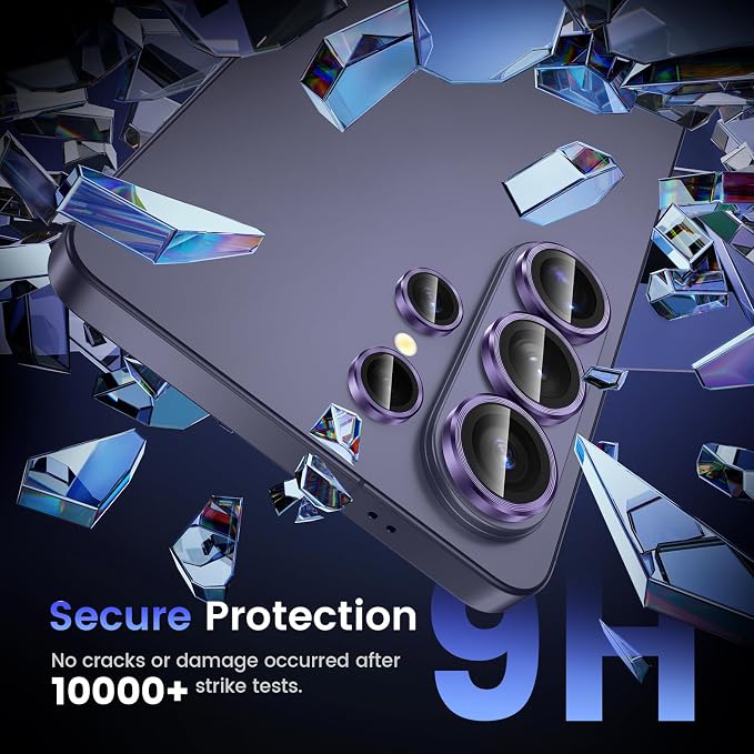 Tensea (3+2PCS Compatible with Samsung Galaxy S26 Ultra Camera Lens Protector, 9H Tempered Glass Camera Cover Screen Protector Metal Individual Ring [Installation Tray][Case Friendly]