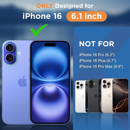 Beasyjoy for iPhone 16 Case Waterproof, Metal Heavy Duty Full Body Protective Case with Built-in Screen Protector, Military Grade Shockproof Dustproof Defender Rugged Cover for iPhone 16 6.1" Yellow