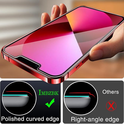 IMBZBK 3 Pack Screen Protector for iPhone 13 Tempered Glass with 3 Camera Lens Protector, Accessories 9H Anti Scratch for Apple 13, 2.5D Curved, Case Friendly, Transparent